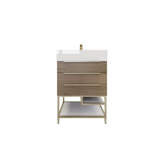 BETHANY FREESTANDING VANITY WITH REINFORCED ACRYLIC SINK FROM 24 INCH TO 84 INCH