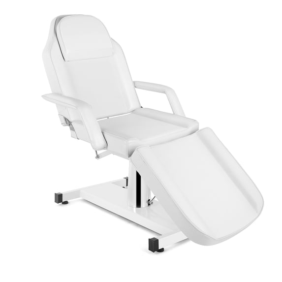 BETHANY Hydraulic Facial Chair Massage Table Lash Extension Bed Tattoo Chair Adjustable Height 23" to 29" Spa Salon Waxing Lashing Beauty Styling Studio Equipment, White