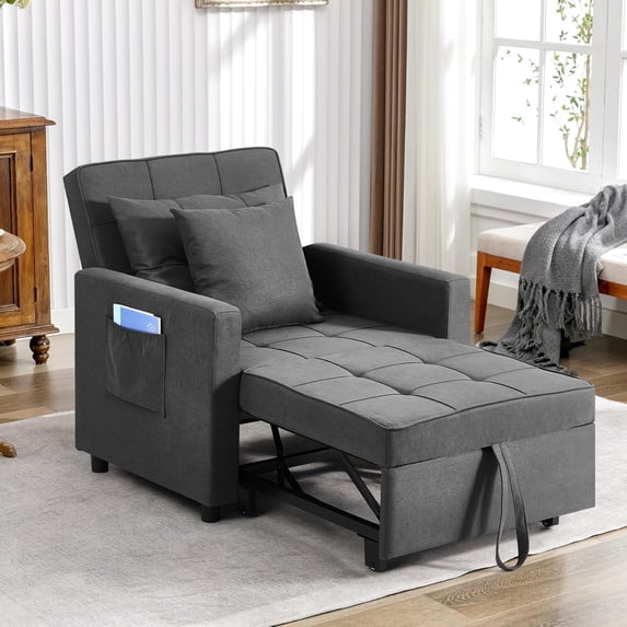 BETISEF Sofa Bed 3 in 1 Convertible Sofa Chair Bed Lounger Sleeper Chair Single Recliner for Small Space Adjustable Backrest