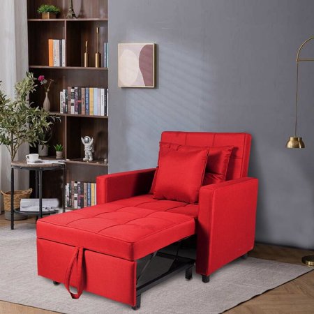 BETISEF Sofa Bed 3 in 1 Convertible Sofa Chair Bed Lounger Sleeper Chair Single Recliner for Small Space Adjustable Backrest