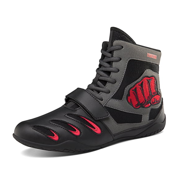 BETOOSEN High Top Combat Speed Mens Womens Wrestling Shoes Non-Slip Breathable Boxing Wrestling Training Sneaker