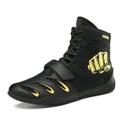 BETOOSEN High Top Combat Speed Mens Womens Wrestling Shoes Non-Slip Breathable Boxing Wrestling Training Sneaker
