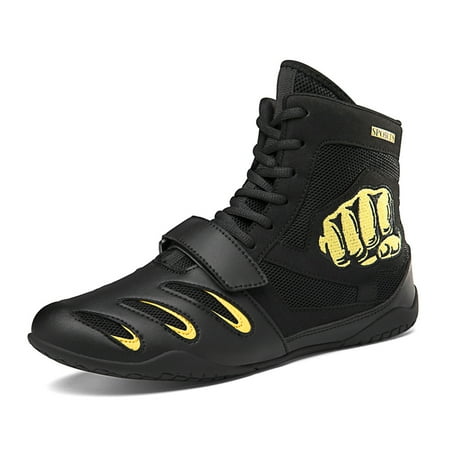 BETOOSEN High Top Combat Speed Mens Womens Wrestling Shoes Non-Slip Breathable Boxing Wrestling Training Sneaker