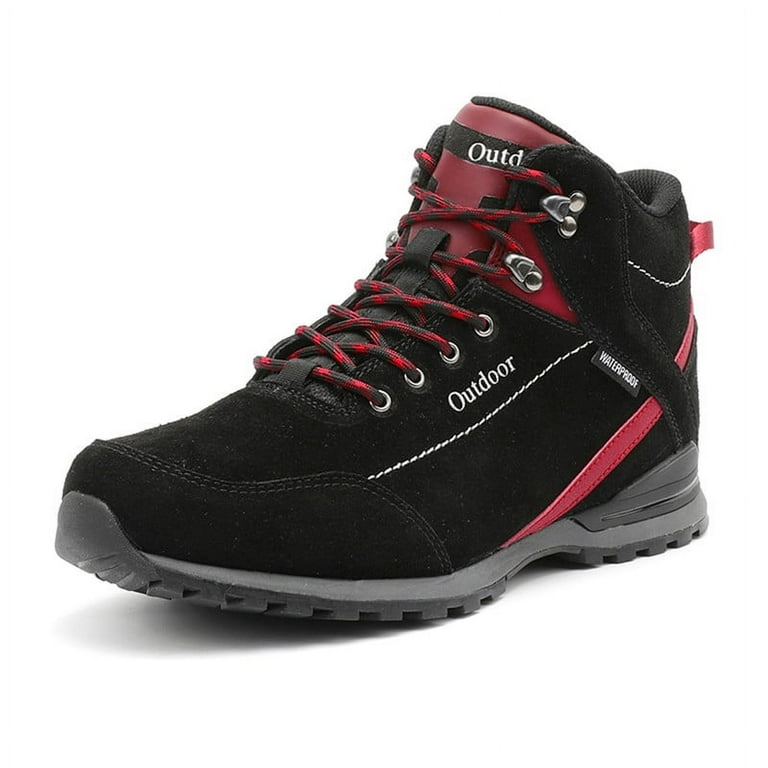Betoosen Men s Breathable Hiking Boots Lightweight Outdoor Ankle Shoes Mid Trekking Backpacking Boot Size US 9 Black