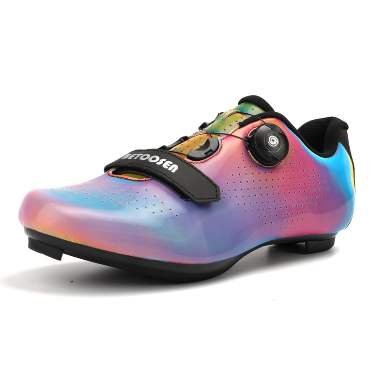 Unisex iridescent road bike cycling shoes Speed Road Iridescent Cycling Shoes Men Bike Sneakers Cleats  main image 2