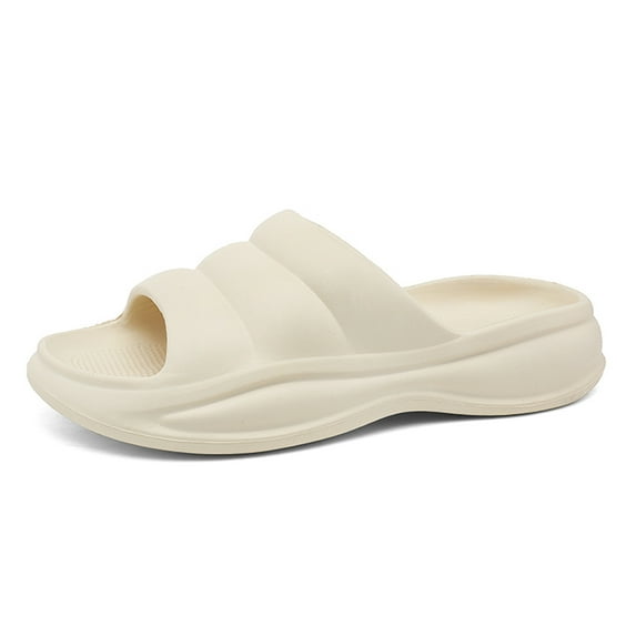 BETOOSEN Pillow Slippers for Men Shower Slippers Bathroom Sandals Ultra Soft Cushioned Thick Sole Indoor & Outdoor Slide Slippers