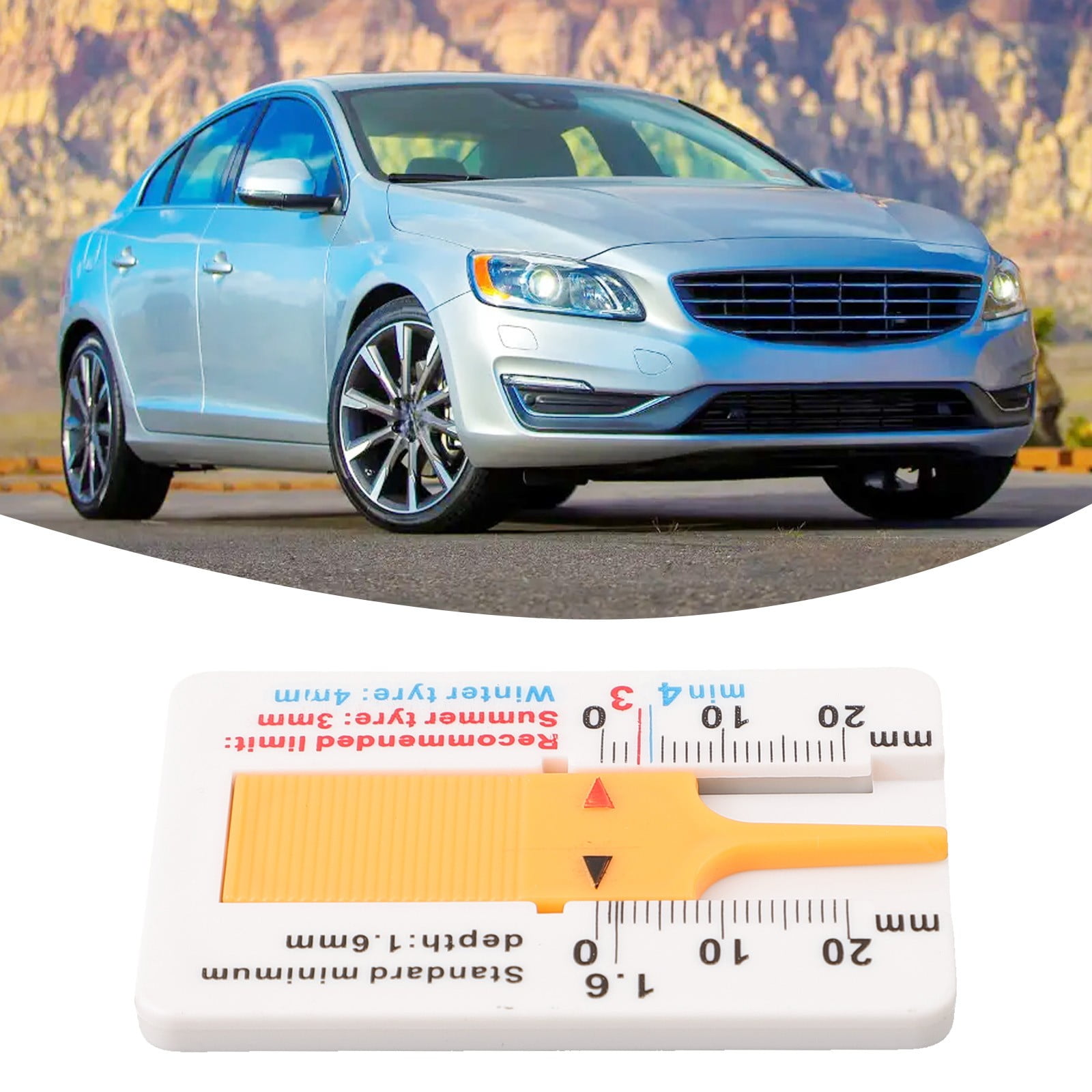 BETOR 020mm car tyre tire tread depth gauge meter measurer tool FTBSE