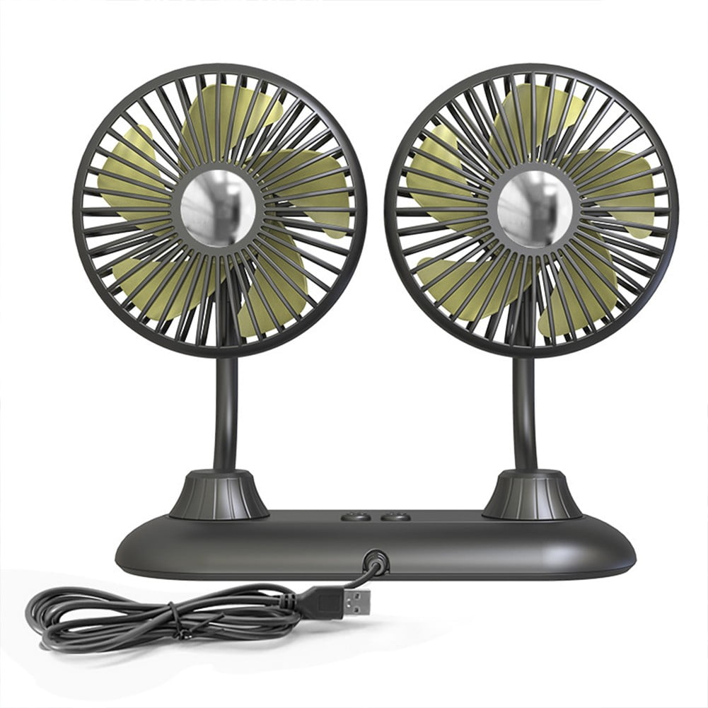 BETOR Dual head USB car mounted mini fan for both home and car use