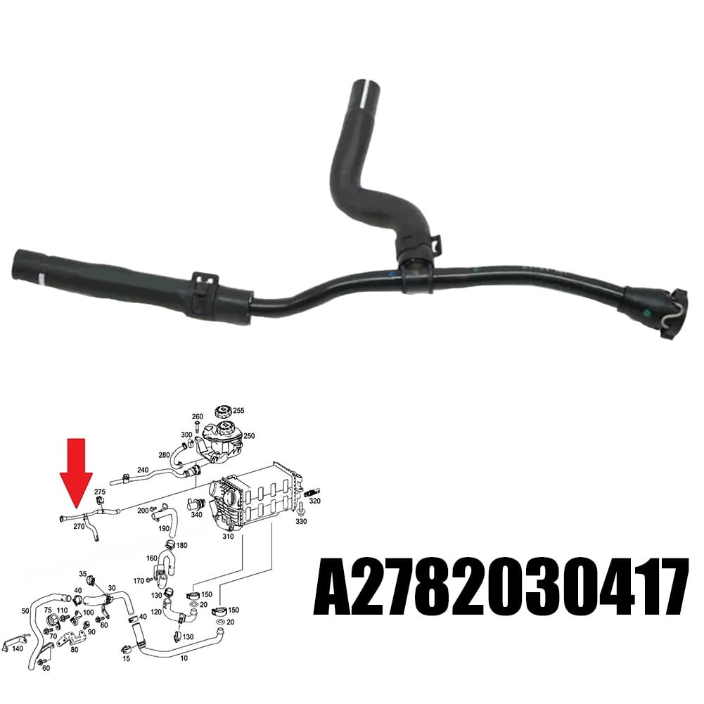 BETOR Engine Coolant Recovery Tank Hose for Mercedes For M278