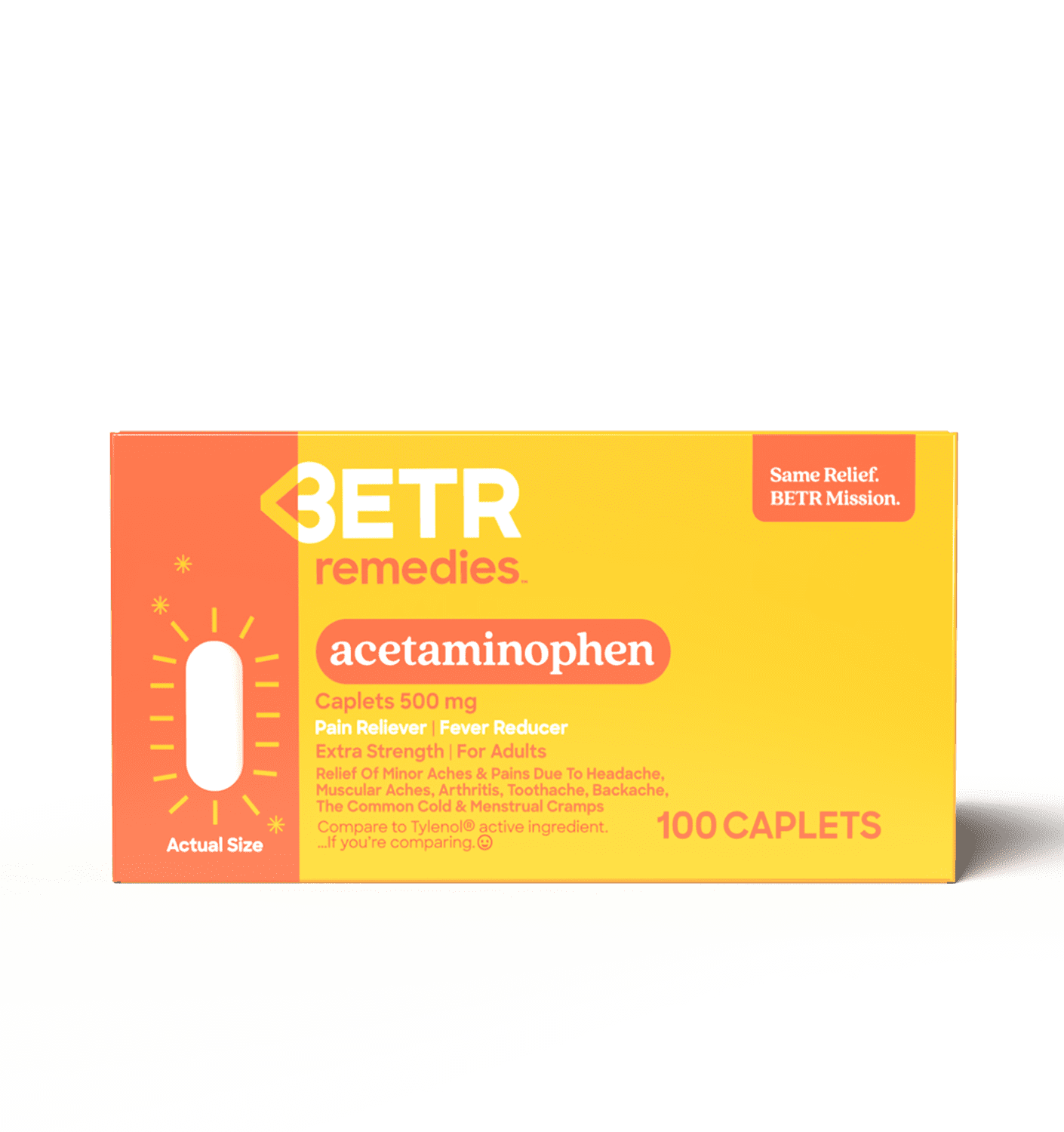 BETR Remedies Extra Strength Pain, Headache, Fever Reducer Medicine