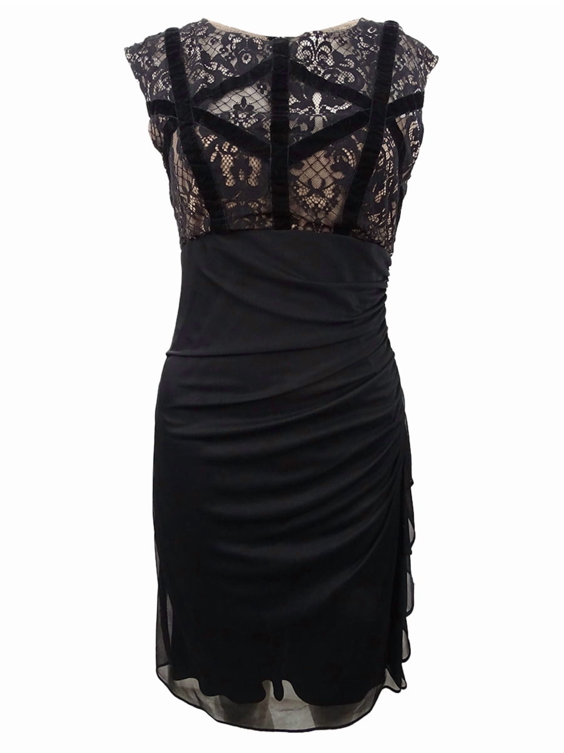 Betsy & Adam Women's Ruched Velvet-Trim Sheath Dress (10, Black/Nude) - Walmart.com Betsy & Adam Women's Ruched Velvet-Trim Sheath Dress (10, Black/Nude) - Walmart.com