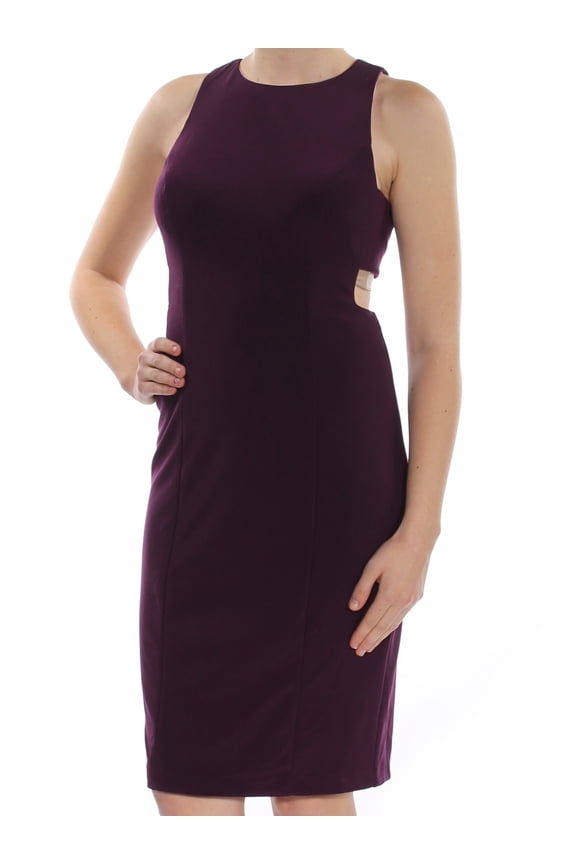 $179 Womens New 1291 Purple Cut Out Body Con Dress 8 B+B