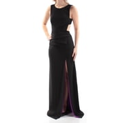 BETSY & ADAM $219 Womens New 1335 Black Slitted Backless Sheath Dress 4 B+B
