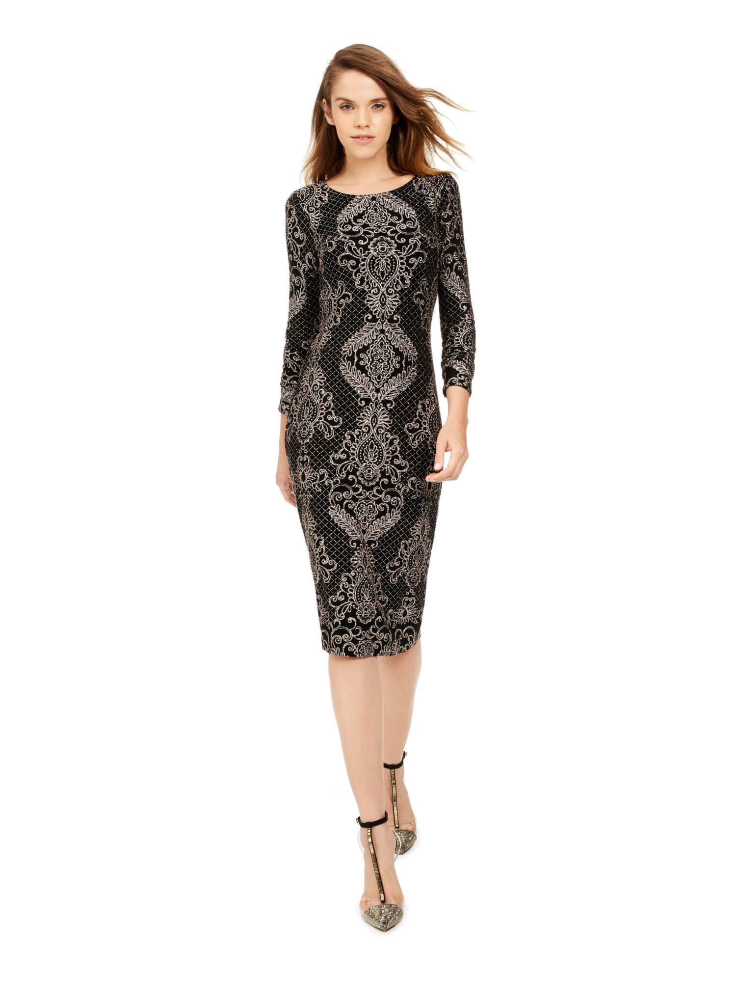 BETSY & ADAM Womens Black 34 Sleeve Below The Knee Taiwan | Ubuy BETSY & ADAM Womens Black 34 Sleeve Below The Knee Taiwan | Ubuy