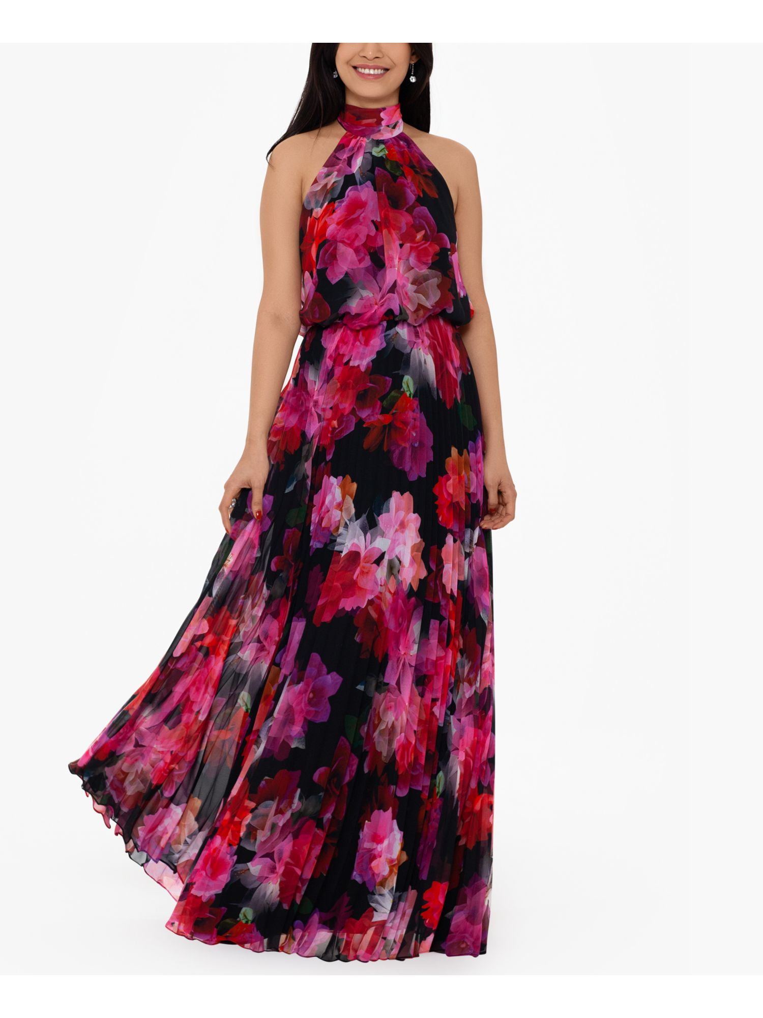 Betsy and adam sleeveless floral clearance dress