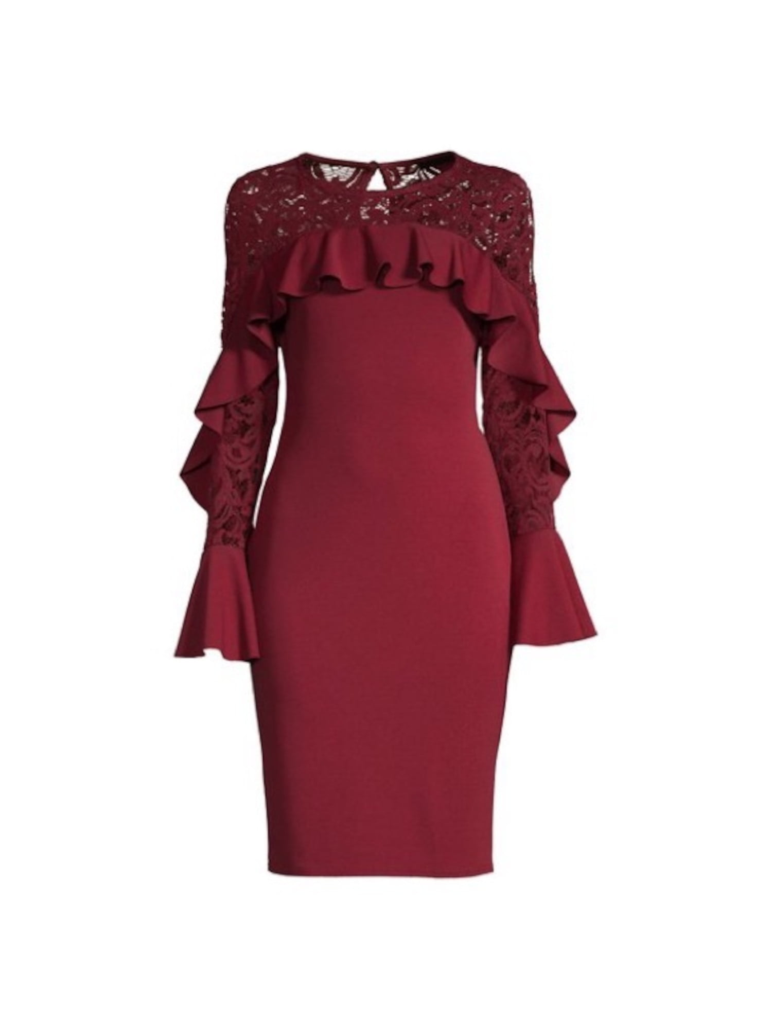 Betsy and adam red lace dress cheap