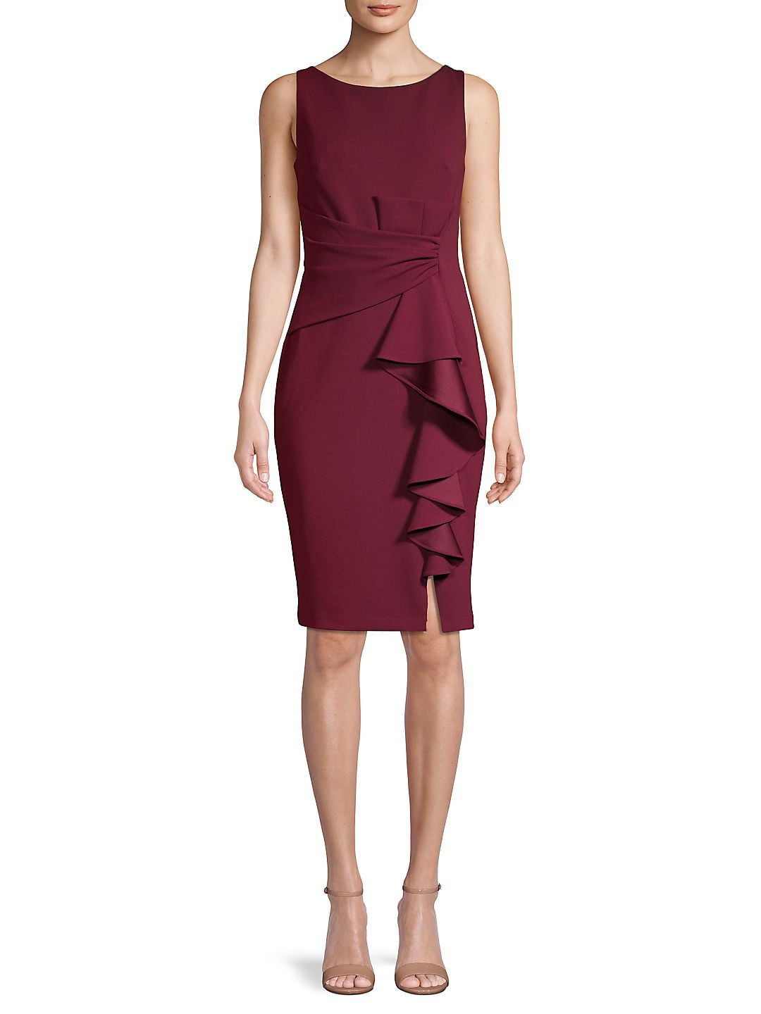 Betsy adam burgundy dress cheap