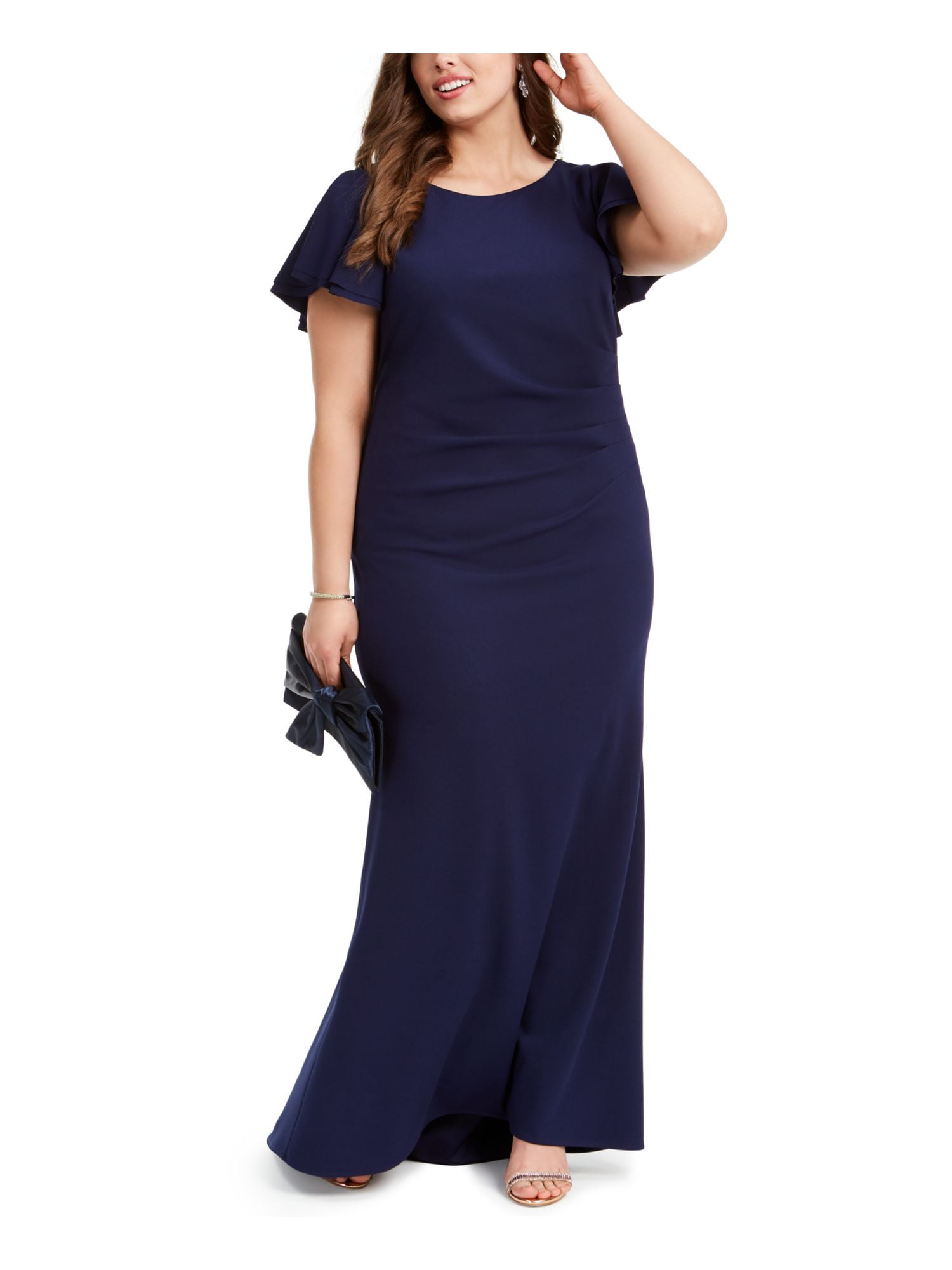 Betsy & Adam Prom Dress Betsy & Adam Women's Long Scuba Crepe Gown With Floral Detail - Formal Evening Dress Long Scuba Crepe Dress Betsy & Adam Prom Dress Betsy & Adam Women's Long Scuba Crepe Gown With Floral Detail - Formal Evening Dress Long Scuba Crepe Dress