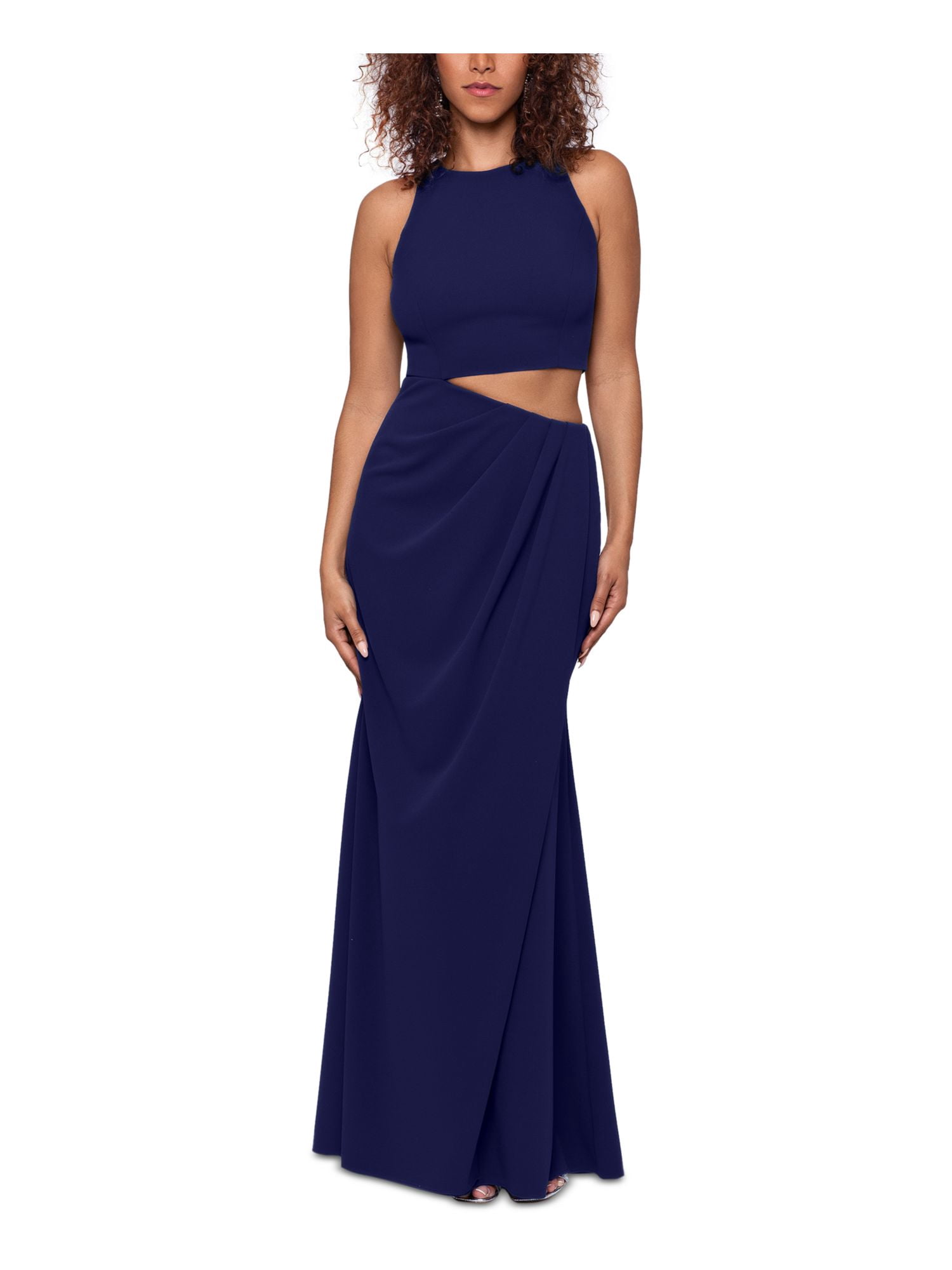 BETSY & ADAM Womens Navy Zippered Cut Out Lined Pleated Sleeveless Crew Neck Full-Length Formal Gown Dress 2 - Walmart.com BETSY & ADAM Womens Navy Zippered Cut Out Lined Pleated Sleeveless Crew Neck Full-Length Formal Gown Dress 2 - Walmart.com