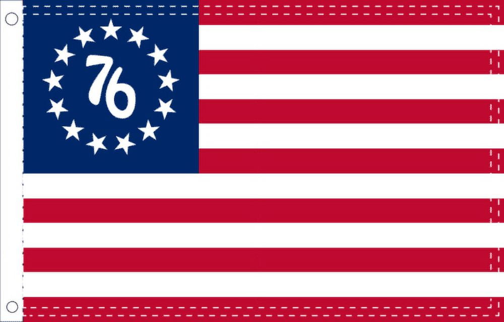 BETSY ROSS '76 Flag 2X3 Feet 100% American Flag Brass Grommet USA SPIRIT OF 1776