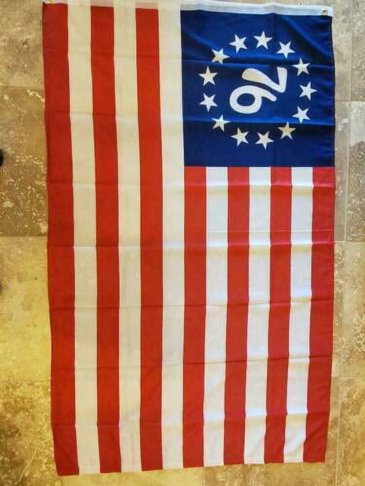 BETSY ROSS '76 Flag 3x5 Feet 100% American Flag Brass Grommet USA SPIRIT OF 1776