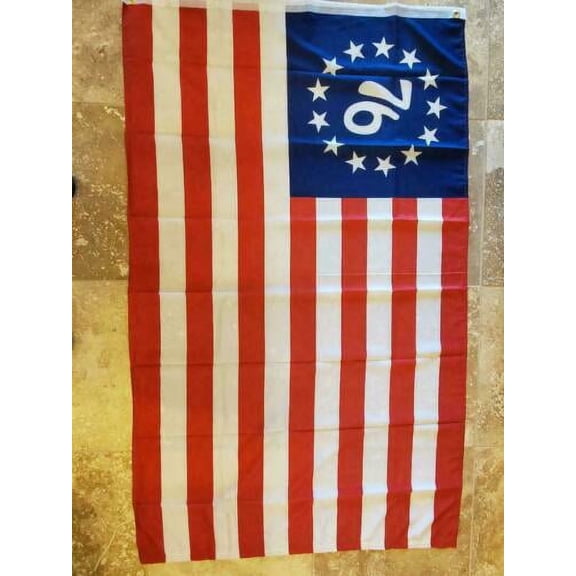 BETSY ROSS '76 Flag 3x5 Feet 100% American Flag Brass Grommet USA SPIRIT OF 1776