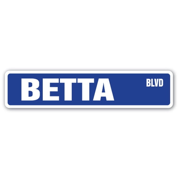 BETTA Street Sign siamese fighting fish aquarium tropical | Indoor/Outdoor | 30" Wide