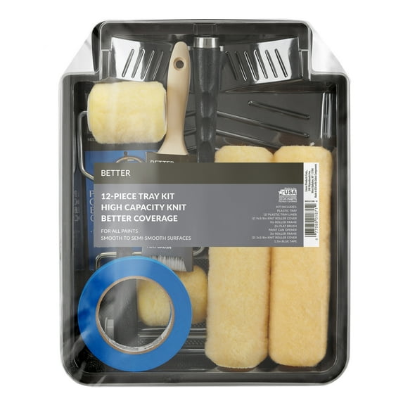 BETTER 12-Piece High Density Knit Paint Tray Kit