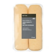 BETTER 9 in x 1/2 in nap High Density Knit Paint Roller Cover, 2 Pack