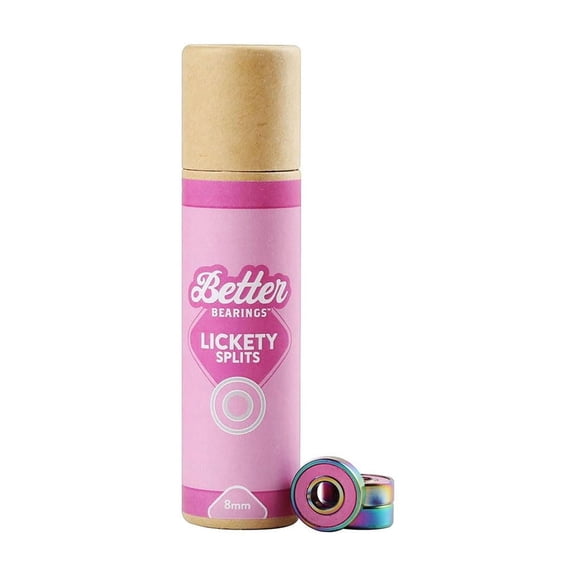 BETTER BEARINGS - Lickety Splits Skateboard Bearings, Pack of 16, 7mm