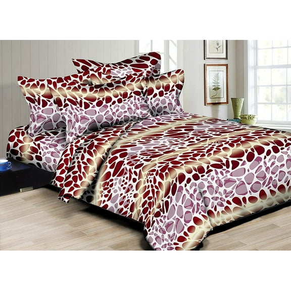 BETTER BED COLLECTION Duvet Cover with Fitted Sheet - 300 Thread Count Poly Cotton Soft Sateen Fabric - 6 Piece Linen Set (Cobble Stones, King)