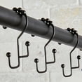 thumbnail image 1 of Better Homes & Gardens Matte Black Easy Glide Double Shower Hooks, Rustproof, 12 Count, 1 of 9