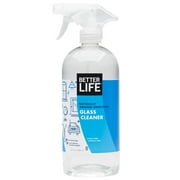 BETTER LIFE Glass Cleaner Spray - Streak-Free Window Cleaner for Home, Kitchen, Bathroom, Shower, Car - Works on Glass, Windows, Mirrors, Light Fixtures - 32oz Unscented