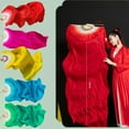 thumbnail image 1 of BETTERLIFE 2024 Chinese Style Belly Dance Fan Veils For Women New Bamboo Fans Long W5F4, 1 of 8