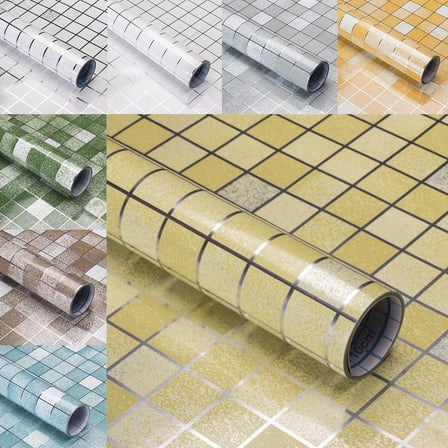 BETTERLIFE 45*100cm Self-adhesive Mosaic Wall Paper Sticker Tile L7H8 Bathroom A2K9