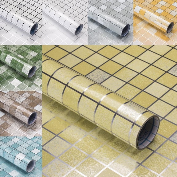 BETTERLIFE 45*100cm Self-adhesive Mosaic Wall Paper Sticker Tile L7H8 Bathroom A2K9