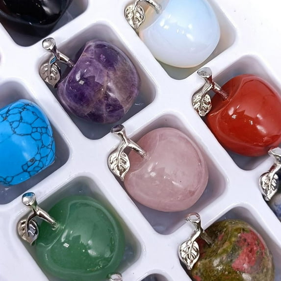 BETTERLIFE Apple Statue Healing Crystal Home Decor Gemstone Natural Stone K U T5R3