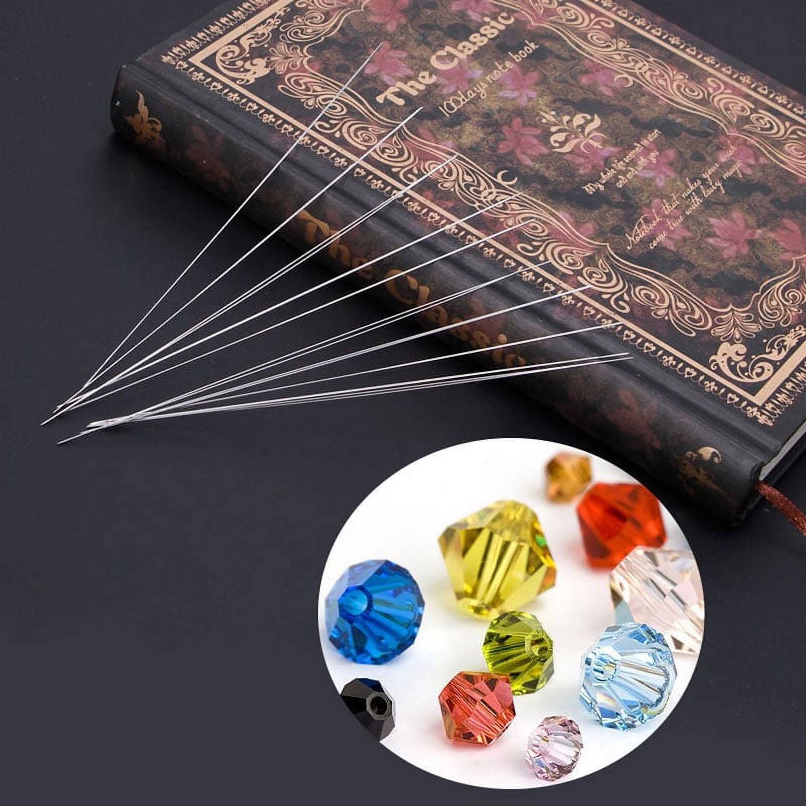 BETTERLIFE Big Eye Curved Beading Needles Needle 125x0.6mm Easy Craft DIY Thread I9R7 M5E6