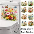 thumbnail image 1 of BETTERLIFE Butterfly Flower Toilet Seat Stickers Toilet Lid Decals ＝ Stickers Diy B7E4, 1 of 8