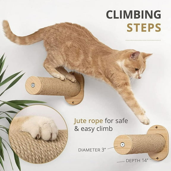 BETTERLIFE Cat Hammock Wall Mounted Wooden Kitten Hanging Bed Pet Furniture Perches Shel γо D5A9