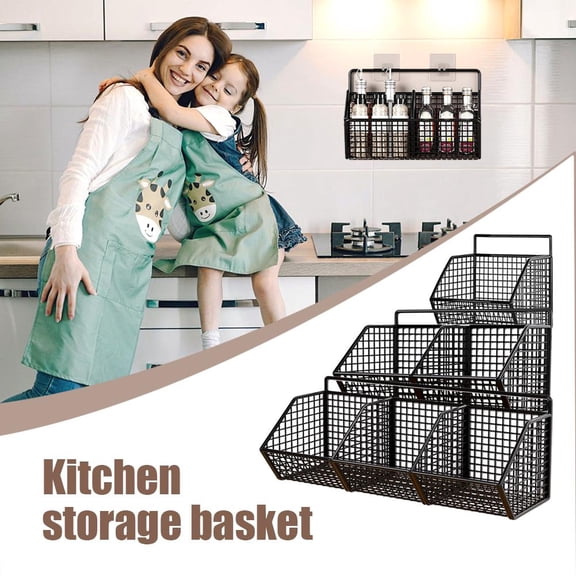 BETTERLIFE Fruit Vegetable Basket Organizer Bins For Kitchen New Pantry B8Q2
