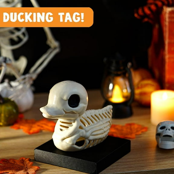 BETTERLIFE Halloween Skeleton Ducks Plastic Halloween Skeleton Duck- Faux- Crazy D3J7
