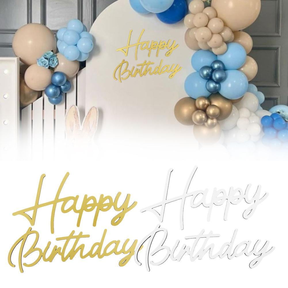 Happy Birthday Wooden Sign | Large Brown Backdrop Decor For Parties & Photos