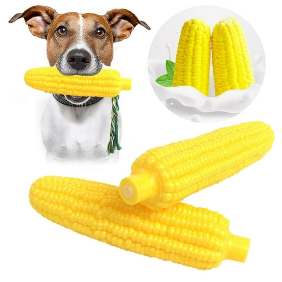 BETTERLIFE Latex Yellow Pet Corn Shape Sounding Teeth Cleaning Protection Chewingv G4R1