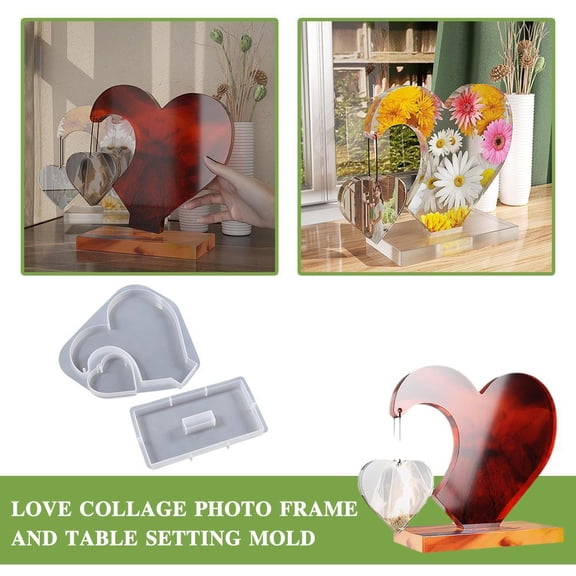 BETTERLIFE Love Collage Photo Frame And Table Setting Mold,Photo 2024uk Silicone Frame M5R2