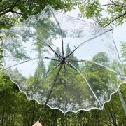 BETTERLIFE Manual white like summer flowers B $ Transparent umbrella female folding umbrella manual black like summer flowers