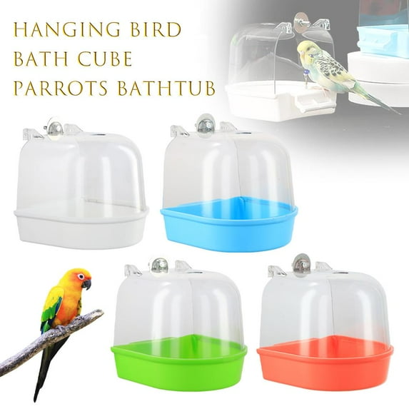 BETTERLIFE Parrot Bath Box Bathtub Bird Bather Bathing Utensils Lot R2 P0F4