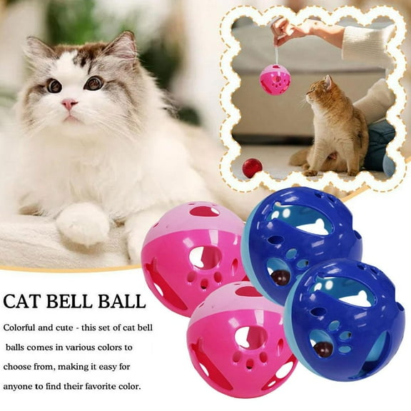 BETTERLIFE Pets First Large Size Cat Ball with Bell Toy For Cats Other Kittens Animals H6G1
