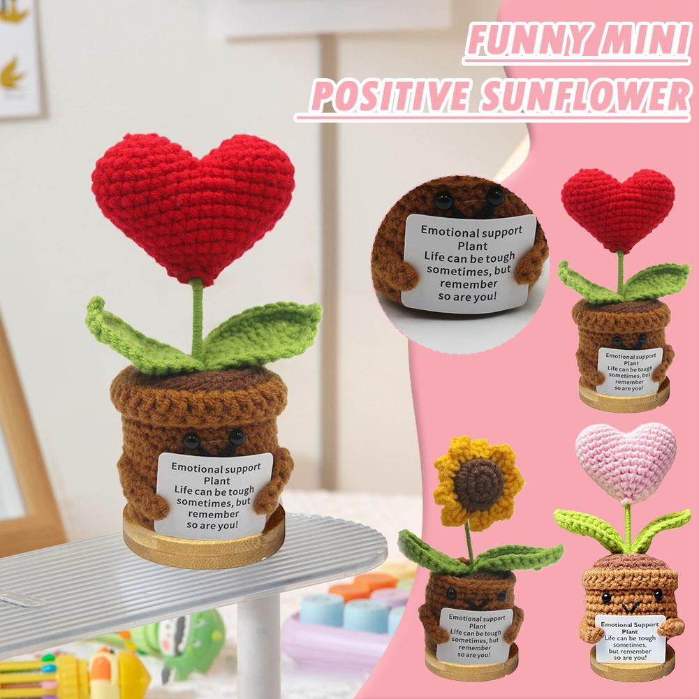 Häkel Sonnenblume Mit Holzschild - Handgemachte Deko Mit Motivationsspruch