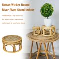 thumbnail image 1 of BETTERLIFE Rattan Round Riser Plant Stand Indoor | Rustiღ Y7I9, 1 of 9